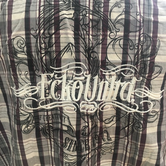 Ecko Unlimited men’s button up shirt size XXL - Picture 8 of 8
